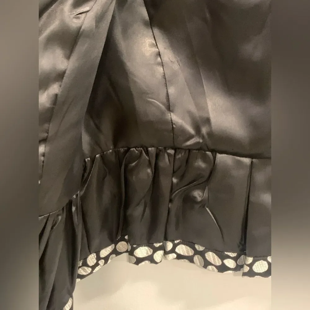 Chic Black Lined Beautiful Patterned Women's Blazer Classic Design - Picture 11 of 11